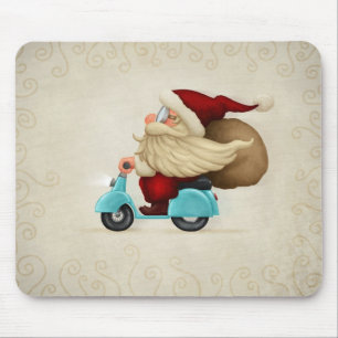 Gemotoriseerde kerstman muismat
