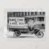 Gemotoriseerde Mail Wagon van de US Post Kantoor. Briefkaart (Voorkant / Achterkant)