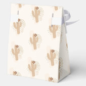 Gemotoriseerde minimalistische Boho Desert Cactus  Bedankdoosjes (Achterkant)