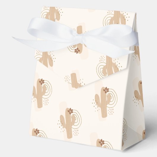 Gemotoriseerde minimalistische Boho Desert Cactus  Bedankdoosjes (Voorkant)