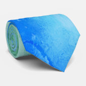 Gemotteld blauw en groen stropdas (Opgerold)