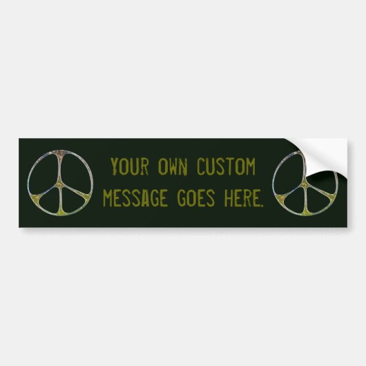 Gemotteld Vrede Bumpersticker (Voorkant)