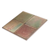 Gemottled gemarmerde aardtoonset van 4 wanddecor tegeltje (Zijkant)