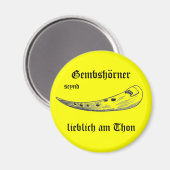 Gemshorn-Magnet gelb Magneet (Voorkant / Achterkant)