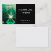 Gemstenen Diamond Stone Emerald Visitekaartje (Voorkant / Achterkant)