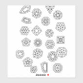 Gemstenen tekening sticker (Vel)