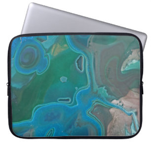 Gemstone Abstract gedraaide heldere kleuren Laptop Sleeve