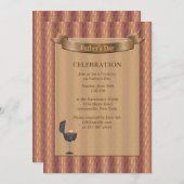 Gemstone Backing Vaderdag Invitation Kaart (Voorkant / Achterkant)