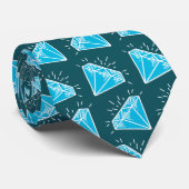 Gemstone blue topaz 4th Jubileum of gem event Stropdas (Opgerold)