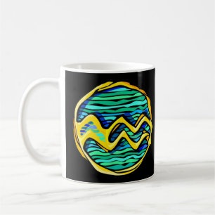 Gemstone Colored Aquarius Symbol Koffiemok