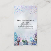Gemstone Crystals Cluster op moeder van parels Visitekaartje (Achterkant)