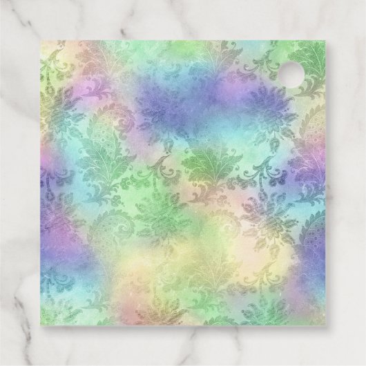 Gemstone Damask Bedankjes Labels (Achterkant)