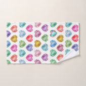 Gemstone Diamond Heart mignonne Joli Pastel Prince (Serviette à main)