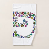 Gemstone Diamond Initial G Monogramme Art (Serviette à main)