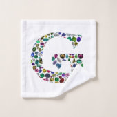 Gemstone Diamond Initial G Monogramme Art (Gant de toilette)