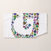 Gemstone Diamond Initial G Monogramme Art (Serviette à main)