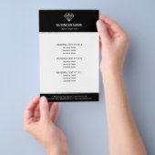 Gemstone Diamond Logo Black White Modern look Flyer (Hand)