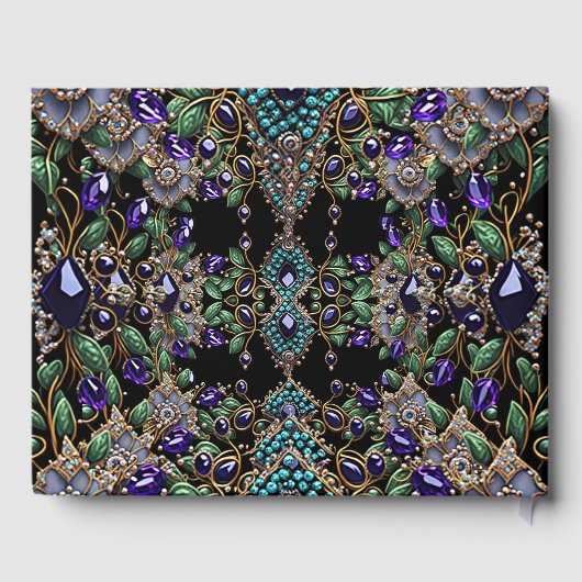 Gemstone Floral Livre d'Invitation (Verso)