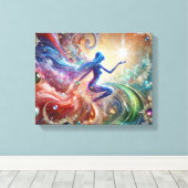 Gemstone Harmony: Waterverf Wonder Canvas Afdruk (Insitu (Houten vloer))