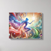 Gemstone Harmony: Waterverf Wonder Canvas Afdruk (Voorkant)