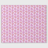 Gemstone Hearts Cute Pink Valentines Day Cadeaupapier (Vlak)