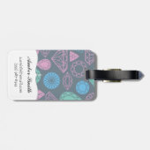 Gemstone Icon Pattern Bagagelabel (Achterkant horizontaal)