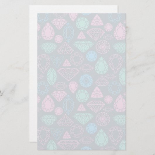 Gemstone Icon Pattern Briefpapier (Voorkant / Achterkant)