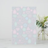 Gemstone Icon Pattern Briefpapier (Staand voorkant)