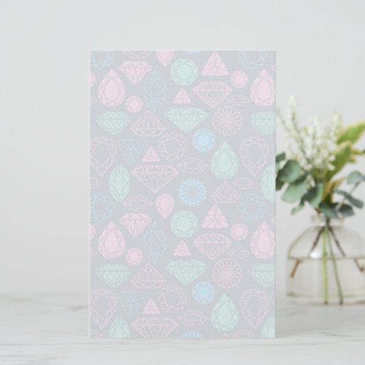 Gemstone Icon Pattern Briefpapier (Staand voorkant)