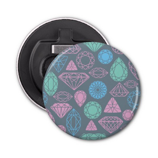 Gemstone Icon Pattern Button Flesopener (Voorkant)
