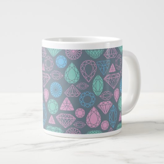 Gemstone Icon Pattern Extra Grote Beker (Voorkant rechts)