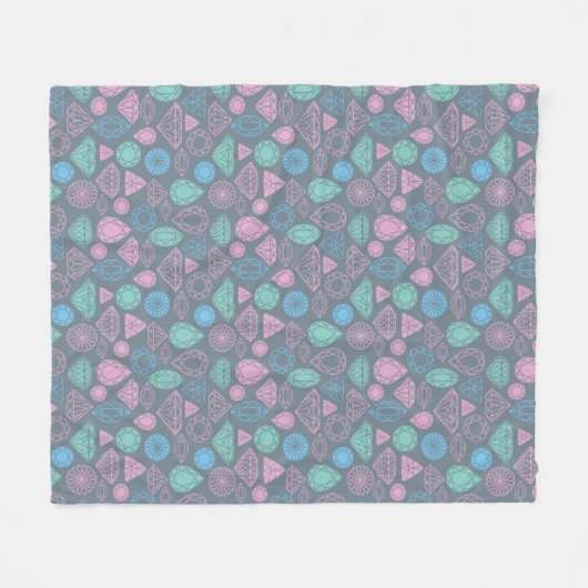 Gemstone Icon Pattern Fleece Deken (Voorkant (Horizontaal))