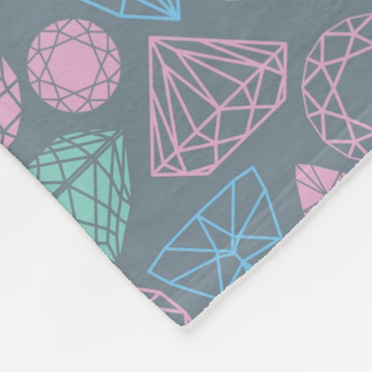 Gemstone Icon Pattern Fleece Deken (Hoek)