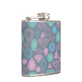 Gemstone Icon Pattern Heupfles (Rechts)