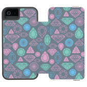 Gemstone Icon Pattern Incipio iPhone Portemonnee Hoesje (Agenda Open)