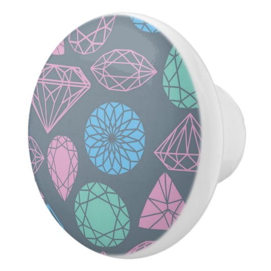 Gemstone Icon Pattern Keramische Knop (Rechts)