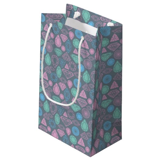 Gemstone Icon Pattern Klein Cadeauzakje (Achterkant Gekanteld)