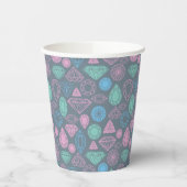 Gemstone Icon Pattern Papieren Bekers (Links)