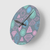 Gemstone Icon Pattern Ronde Klok (Hoek)