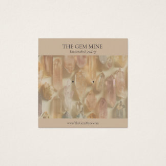 Gemstone Jewelry Earring Profile Card Vierkante Visitekaartjes