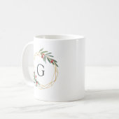 Gemstone kerstmonogram koffiemok (Voorkant links)