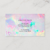 gemstone minéral opal photo carte de visite (Dos)