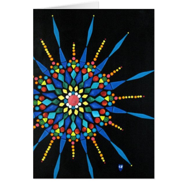 Gemstone Mosaic Pattern, Jouw bericht, kaarten (Voorkant)