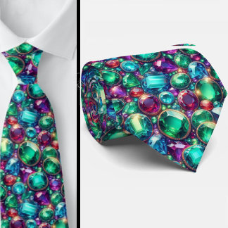 Gemstone Neck Tie | Jewel Tone Colors Stropdas
