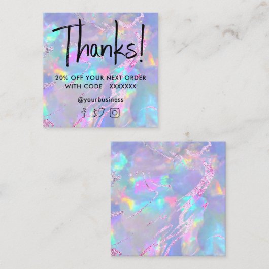 ・ gemstone opal texture carte de réduction (Devant / Derrière)