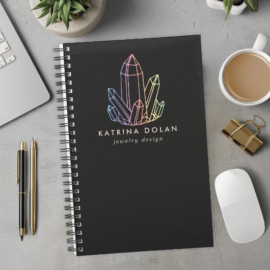 Gemstone Rainbow Quartz Crystal Business Logo