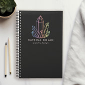 Gemstone Rainbow Quartz Crystal Business Logo Planner