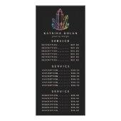 Gemstone Rainbow Quartz Crystal Logo Rack Kaart (Voorkant)