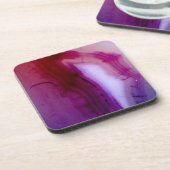 Gemstone-reeks - Agate in Paars 2 Drankjes Onderzetter (Linkerzijde)
