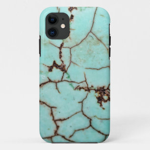 Gemstone-reeks - Turquoise Cracked Hoesje-Mate iPh iPhone 11 Hoesje